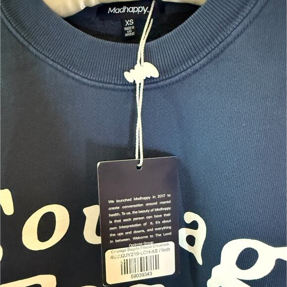 Madhappy Unisex Crewneck Sweatshirt, Sold Out Courage Bagels LA collab Size XS - Picture 3 of 8